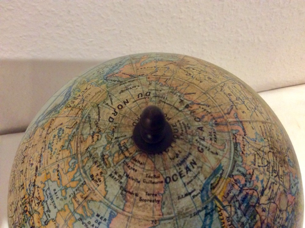 9 ‘’ French Terrestrial Table Globe c1927-30, by J. Forest   View III