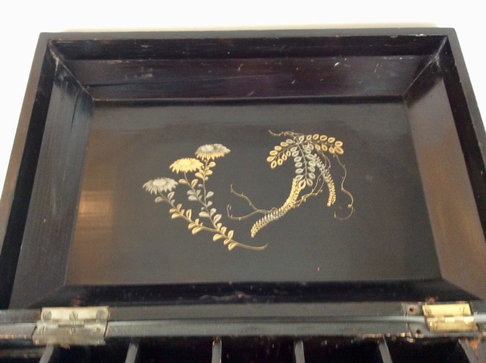19th Century Large Chinoiserie Workbox   View III