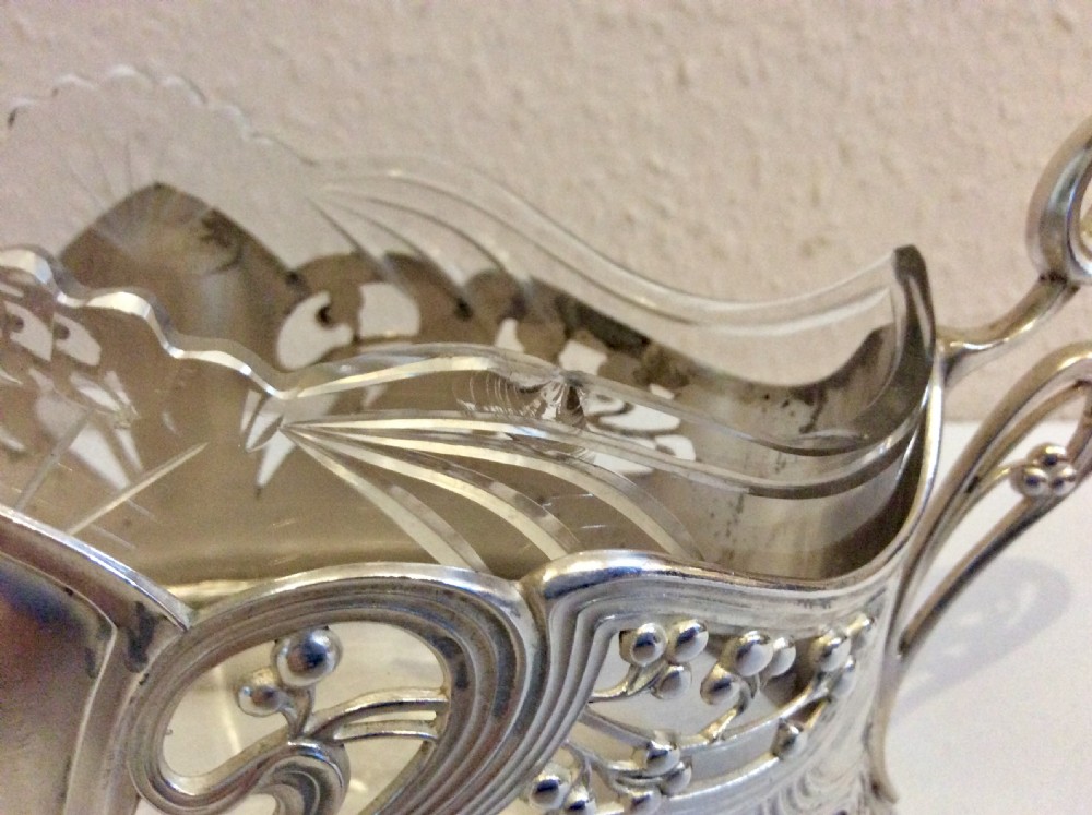 WMF Art Nouveau Silver Plate and Glass Centrepiece  View VI