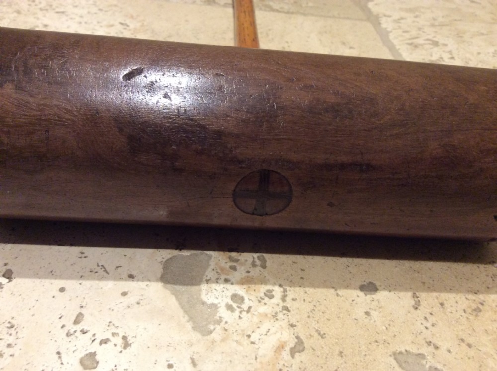 Antique Lignum Vitae and Hickory Croquet Mallet  View V