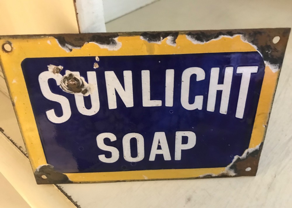 Enamel Sunlight Soap advertising sign View II
