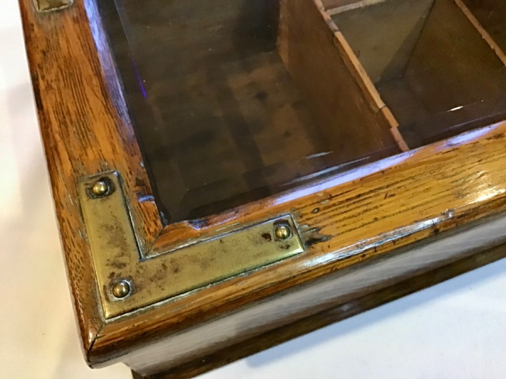 Victorian Glass Topped Stationery Box  View II