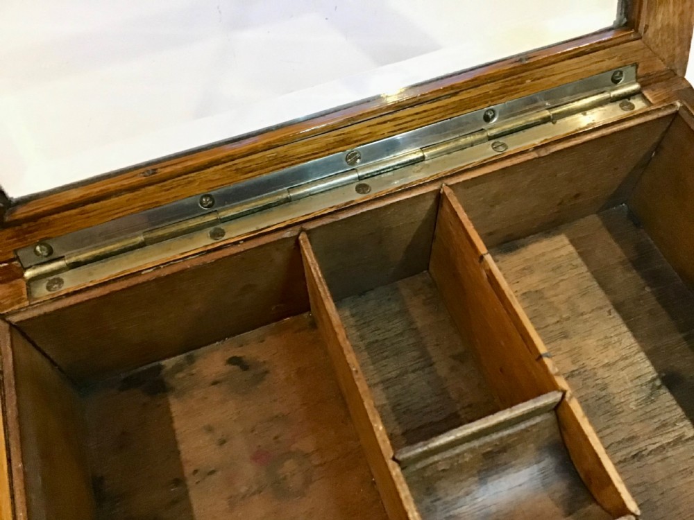 Victorian Glass Topped Stationery Box  View IV
