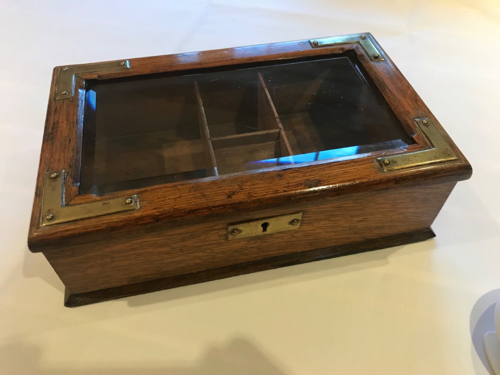 Victorian Glass Topped Stationery Box  View VII