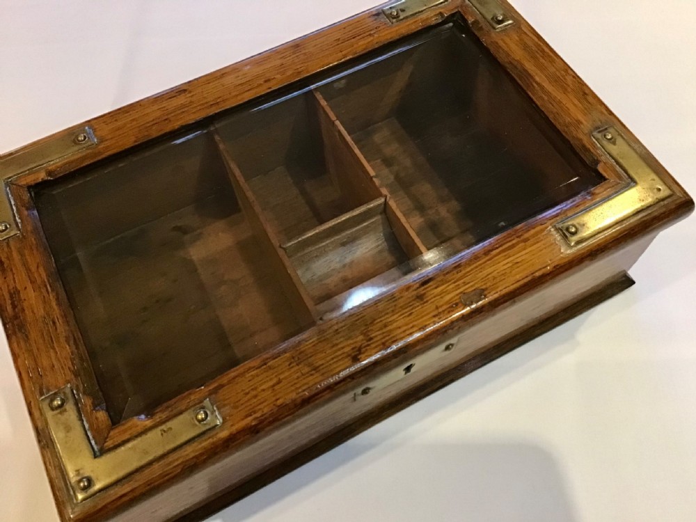 Victorian Glass Topped Stationery Box  View VIII