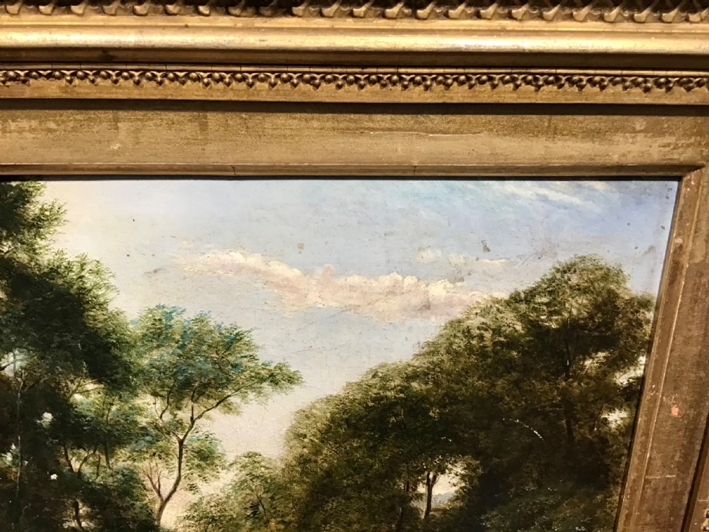 19th Century Oil on Canvas a Country Landscape View IV