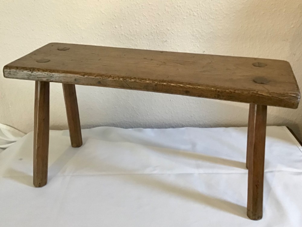 19th Century Primitive Ash Stool