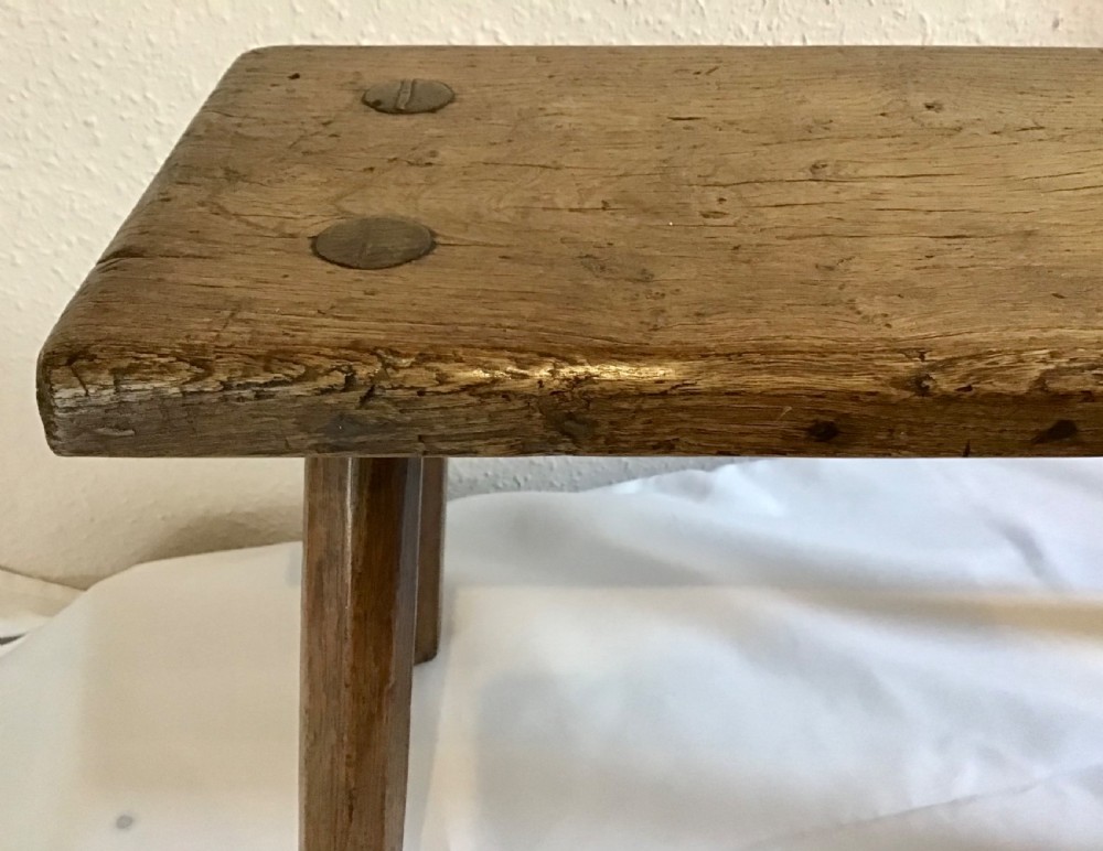 19th Century Primitive Ash Stool View II