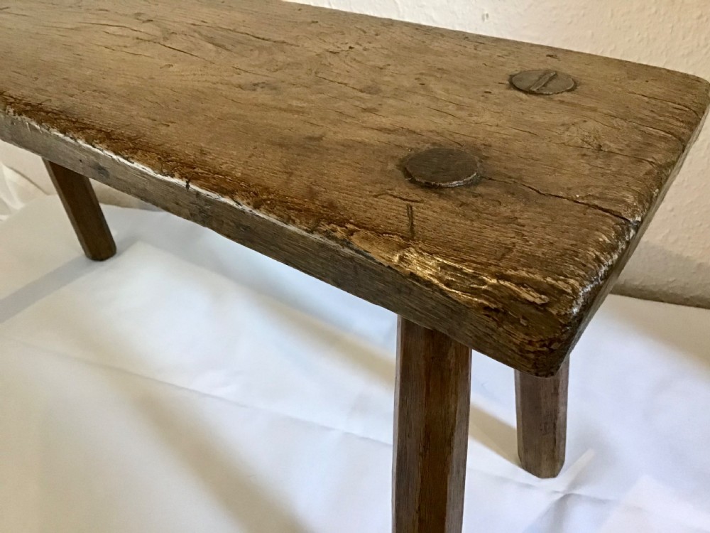 19th Century Primitive Ash Stool View III