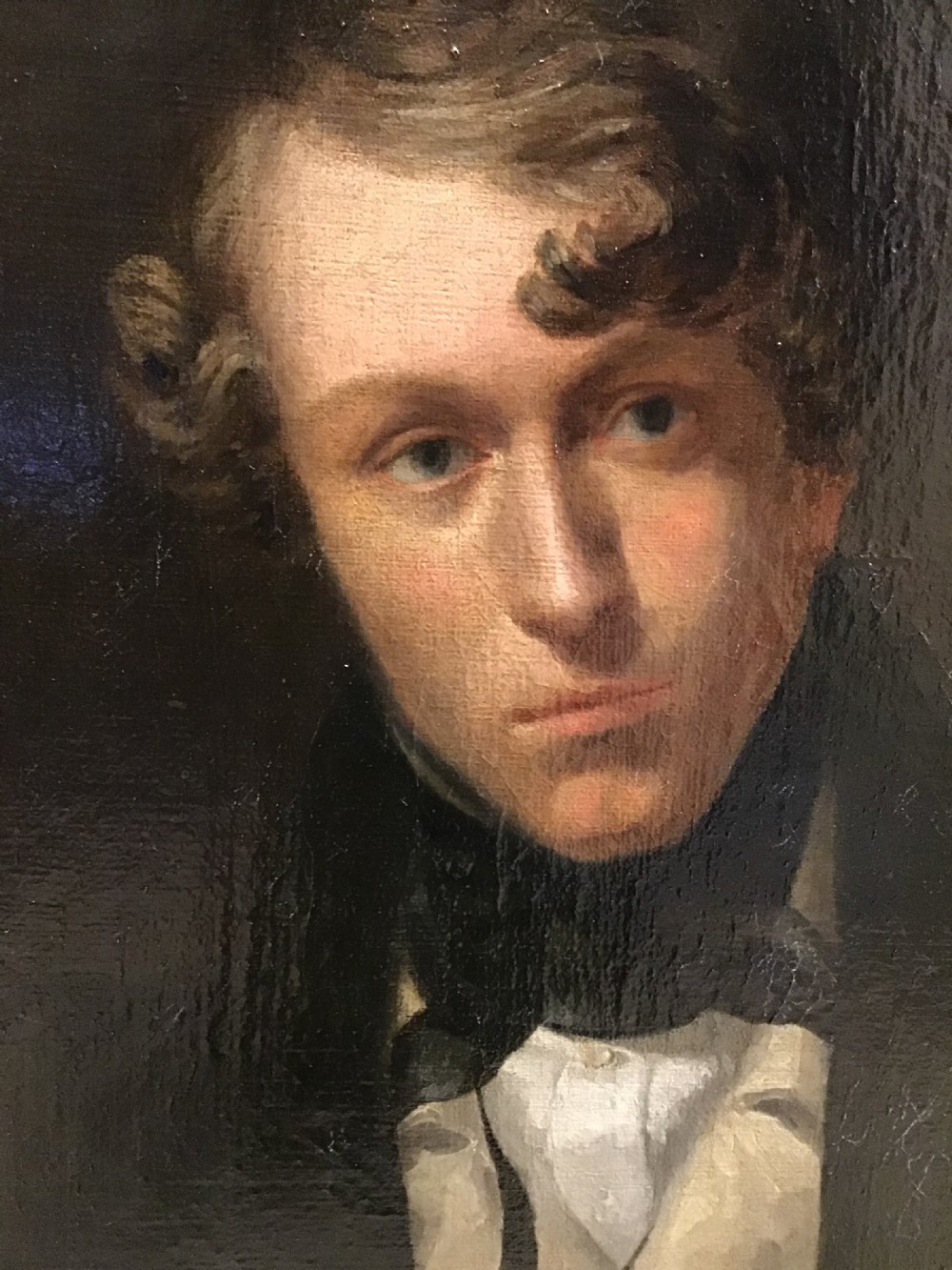 Georgian Oil on Canvas Portrait of a Young Gentleman View II