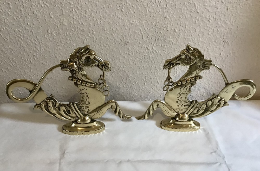 Pair of Brass Venetian Gondola Ornaments 