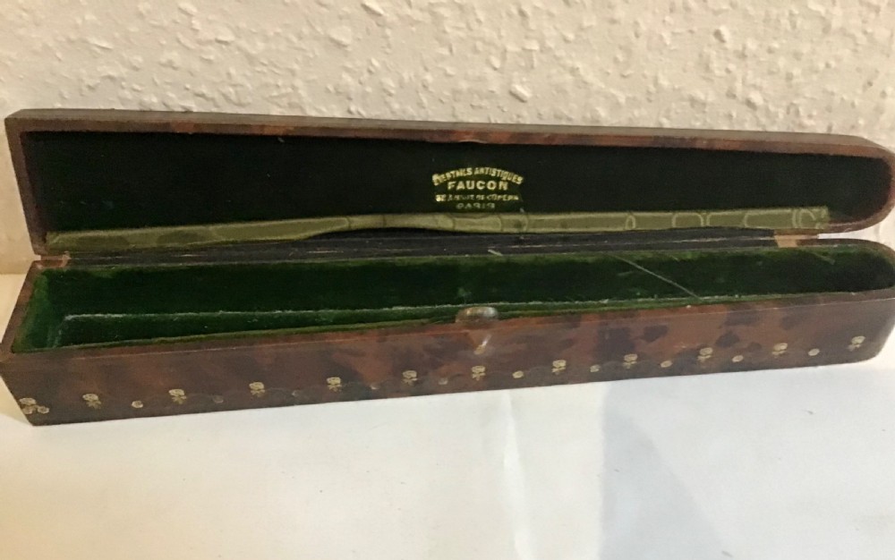 Antique French Leather Fan Box  View II