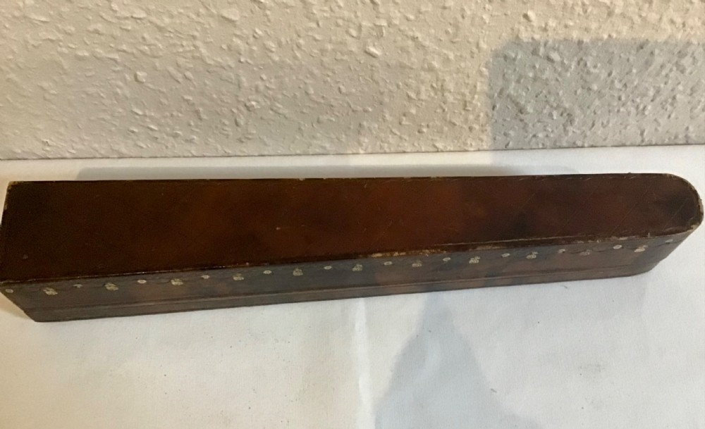 Antique French Leather Fan Box  View IV