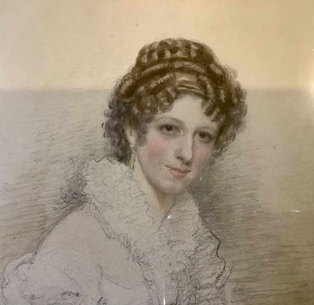 Beautifully painted Georgian portrait of a young woman  View III
