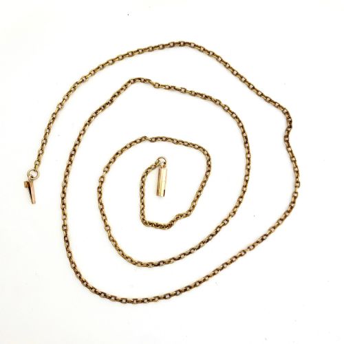 Edwardian 15ct Rosy Gold Cable Chain Necklace