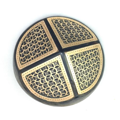 Victorian Gold and Silver Piqué Work Brooch