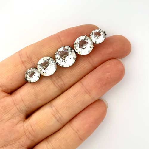 Edwardian/art Deco Five Stone Faux Diamond Brooch