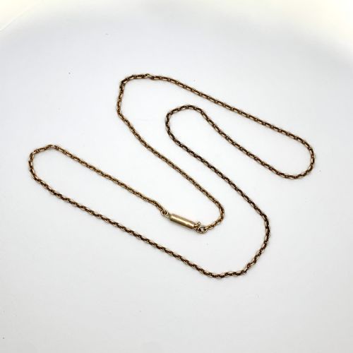 Antique 9ct Rose Gold 16 Inch Cable Chain Necklace