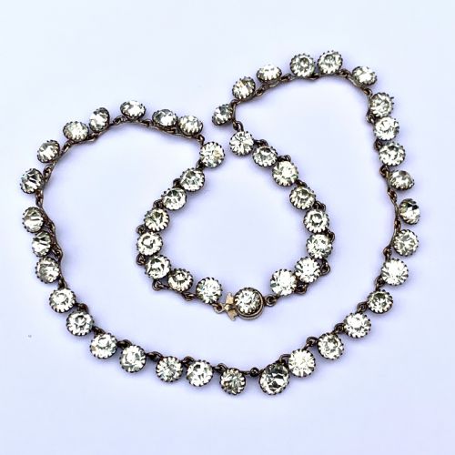 Victorian Foil Back Paste Rivière Necklace