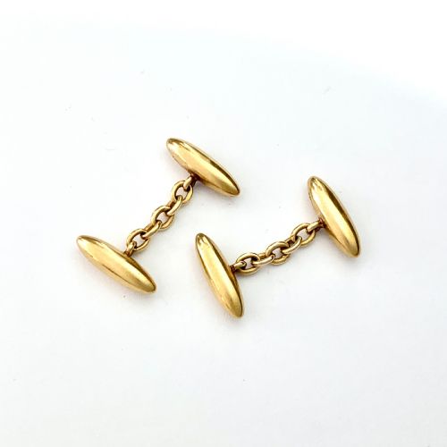Victorian 18ct Gold Chain Link Torpedo Cufflinks