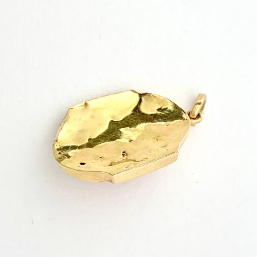 VICTORIAN 18CT GOLD CARVED CORAL CAMEO PENDANT - ADDITIONAL PHOTO 1