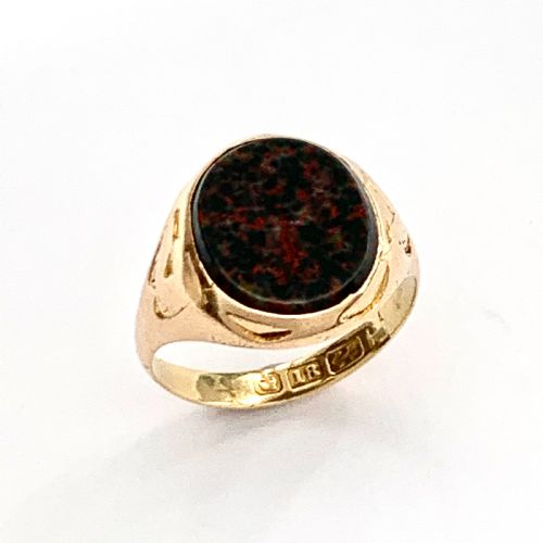 Victorian 18ct Gold Bloodstone Signet Ring