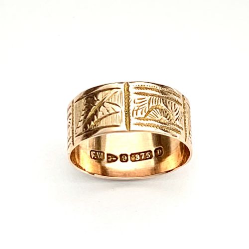 Victorian 9ct Rose Gold Wedding Ring • Chester 1887