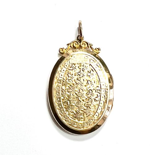 fig 1. Victorian 15CT Gold Back and Front Photograph Locket