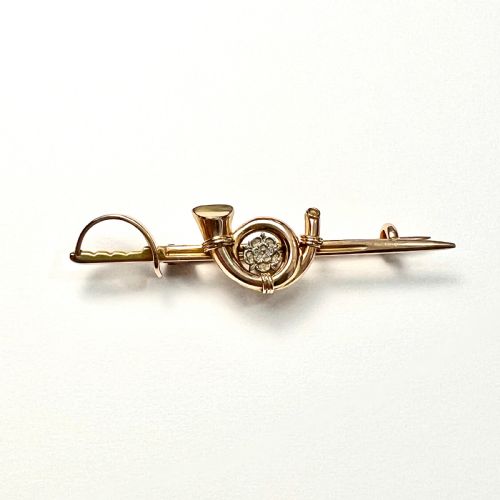 Edwardian 15ct Gold Yorkshire Sweetheart Brooch