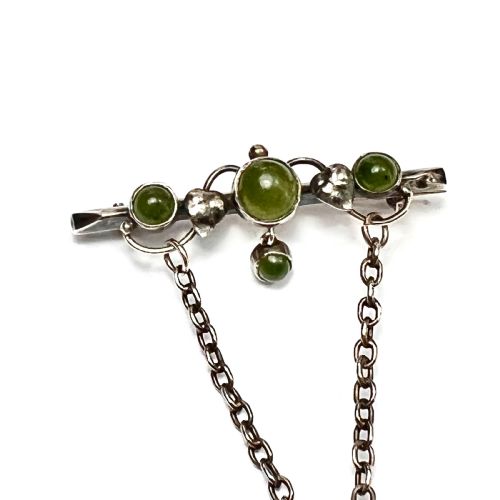 fig 1. Arts and Crafts Art Nouveau Silver Lantern Charm Brooch