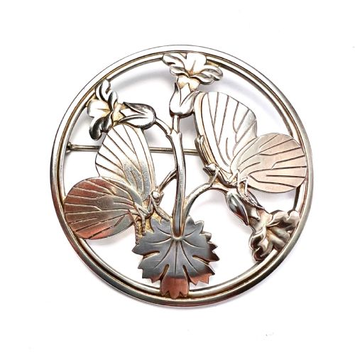 Moonlight Blossom Silver Butterflies Brooch by Arno Malinowski for Georg Jensen