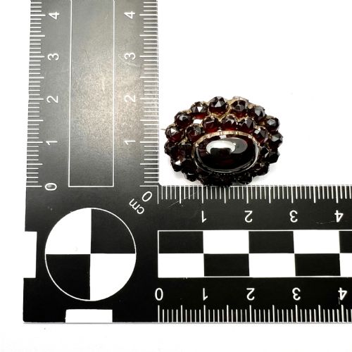 fig 1. Victorian Garnet Carbuncle Cluster Brooch