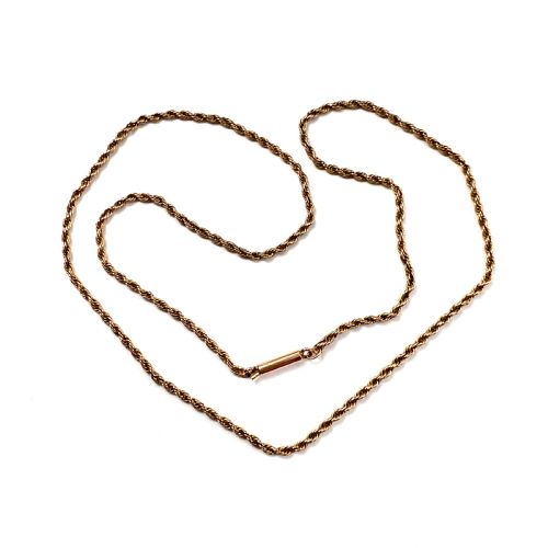 Antique 9ct Gold Rope Twist Chain Necklace