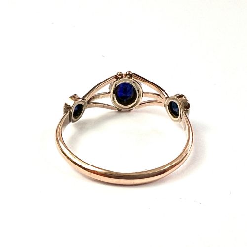 fig 1. Antique Sapphire 9CT Gold Arts and Crafts Ring