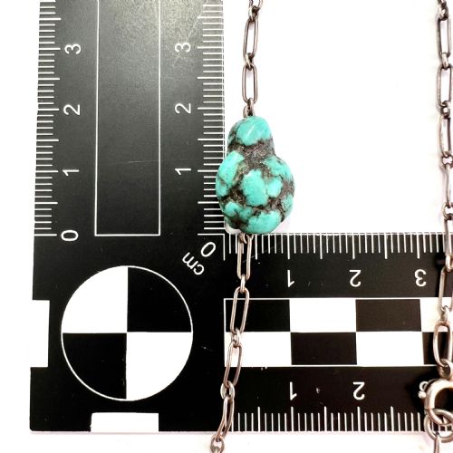 fig 1. Arts and Crafts Turquoise Matrix Silver Necklace