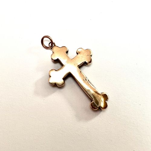 fig 1. Scottish Victorian 9CT Gold Agate Cross Pendant