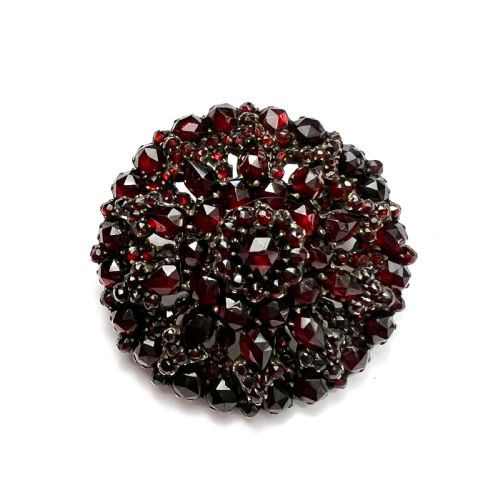 fig 1. Large Victorian Bohemian Garnet Cluster Brooch