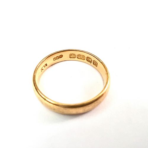 Edwardian 22ct Gold Wedding Band