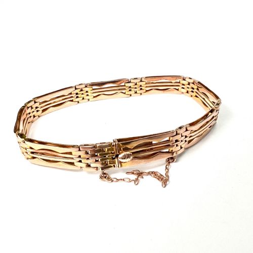 Antique 9ct Gold Gate Bracelet