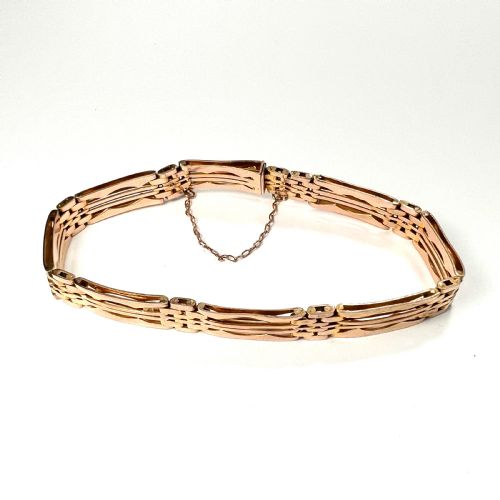 fig 1. Antique 9CT Gold Gate Bracelet