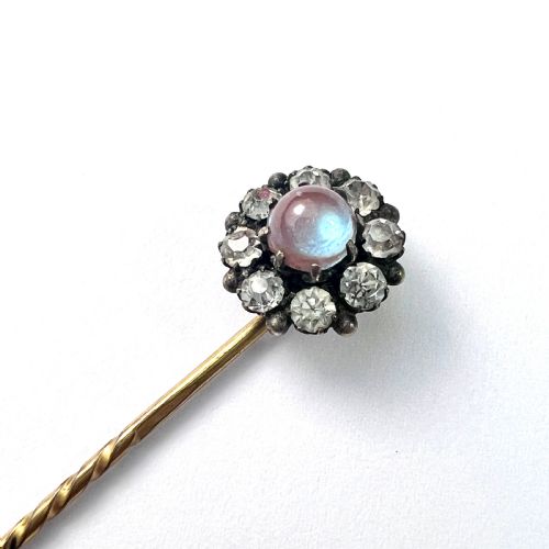 fig 1. • Victorian Saphiret and Foiled Paste Stick Pin