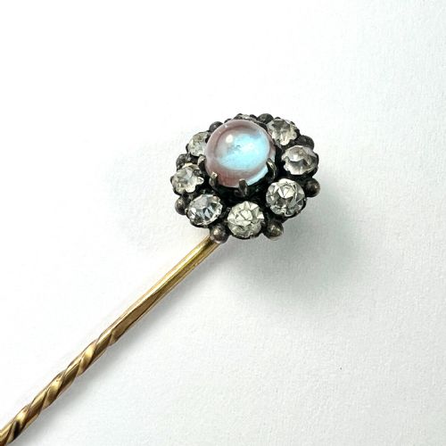 fig 2. • Victorian Saphiret and Foiled Paste Stick Pin