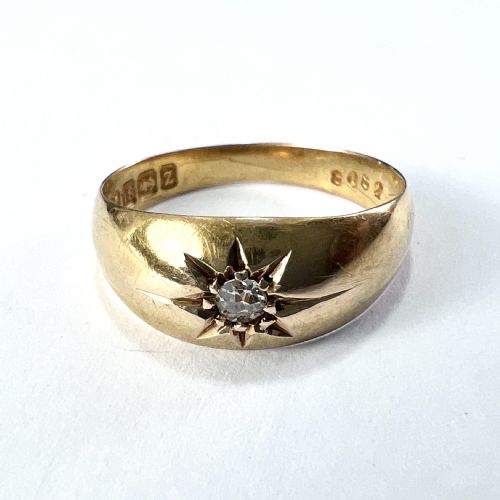 fig 1. 1899 Victorian 18CT Gold Diamond Gypsy Ring