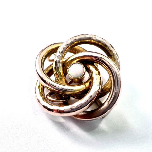 Reserved for S • Victorian 9ct Gold Opal Lovers Knot Pendant / Brooch