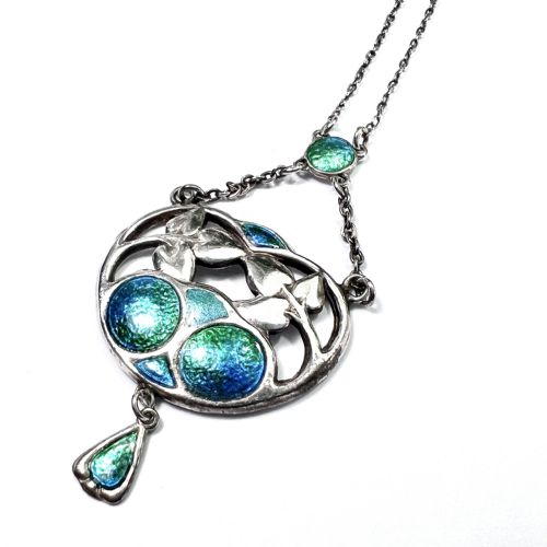 fig 2. Art Nouveau 1909 Charles Horner Silver Enamel Necklace