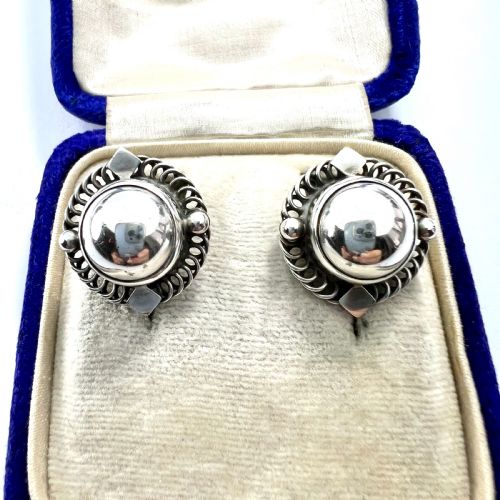 Reserved • Vintage Georg Jensen Silver Screwback Earrings