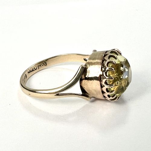 fig 1. Edwardian 9CT Gold Paste Solitaire Ring