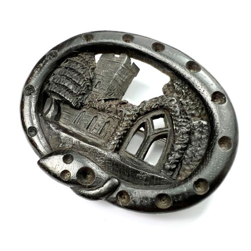 fig 2. Huge Victorian Snake Brooch in Irish Bog Oak