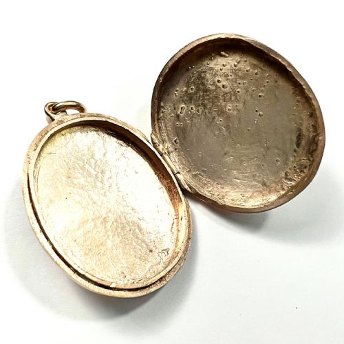 LARGE VICTORIAN PASTE ENAMEL CROSS ROLLED GOLD LOCKET - ADDITIONAL PHOTO 4