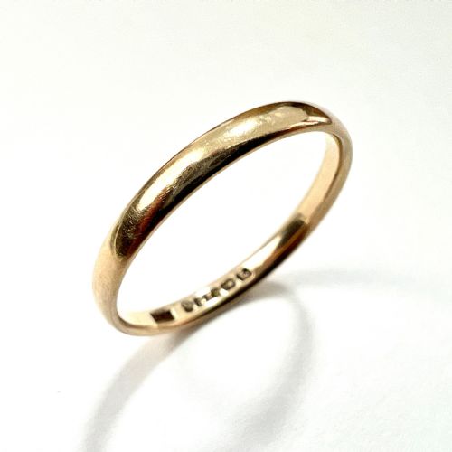 Vintage Art Deco 1935 Hallmarked 9ct Gold Wedding Ring